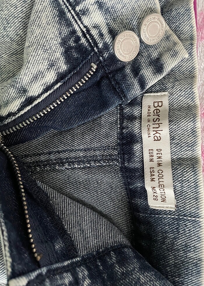 Bershka gri kot etek - Görsel 4