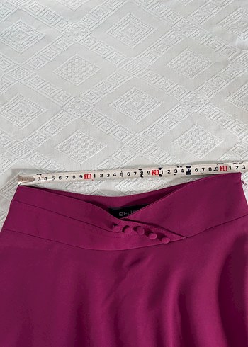 Mor Uzun Drapeli Kadın Etek - Görsel 4