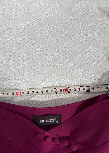 Mor Uzun Drapeli Kadın Etek - Görsel 6