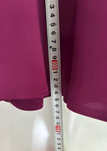 Mor Uzun Drapeli Kadın Etek - Görsel 3