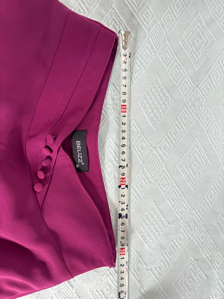 Mor Uzun Drapeli Kadın Etek - Görsel 5