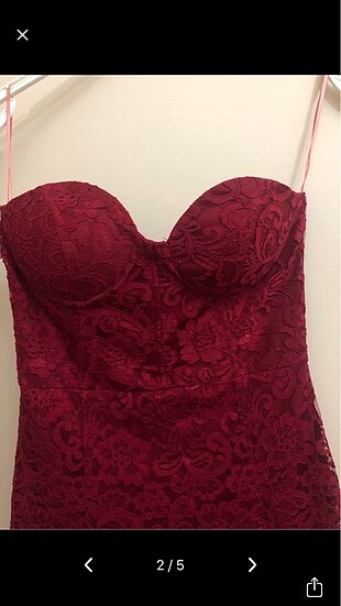 Trendyolmilla 36 beden bordo gece elbisesi