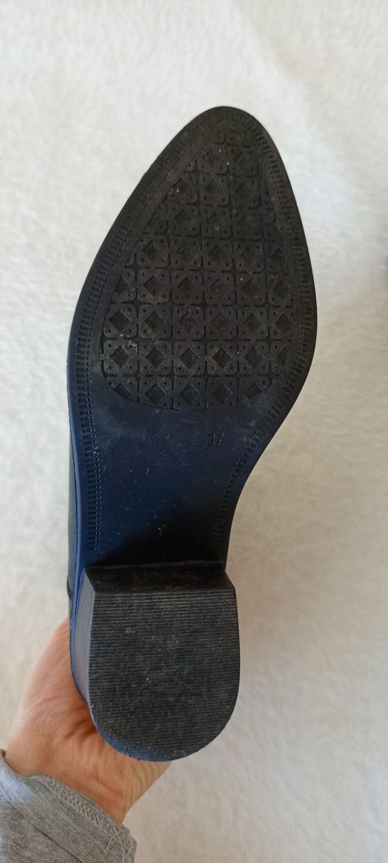 Gri Yılan Desenli Blok Topuklu Kadın Bot - Görsel 5