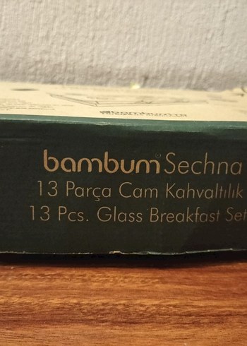  Beden Bambumi Sechna 13 Parça Cam Kahvaltılık Set