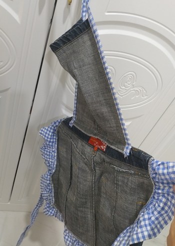 Mavi Kareli Mutfak Önlüğü - Görsel 4