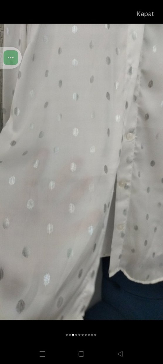 Düğmeli Beyaz Uzun Kollu Kadın Gömlek - Görsel 4