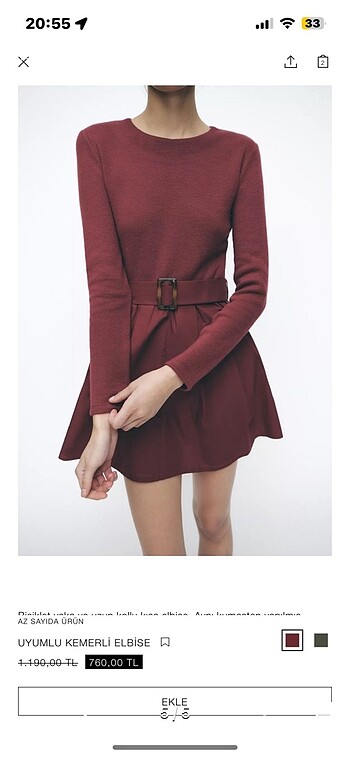 Zara etiketli elbise - Görsel 4