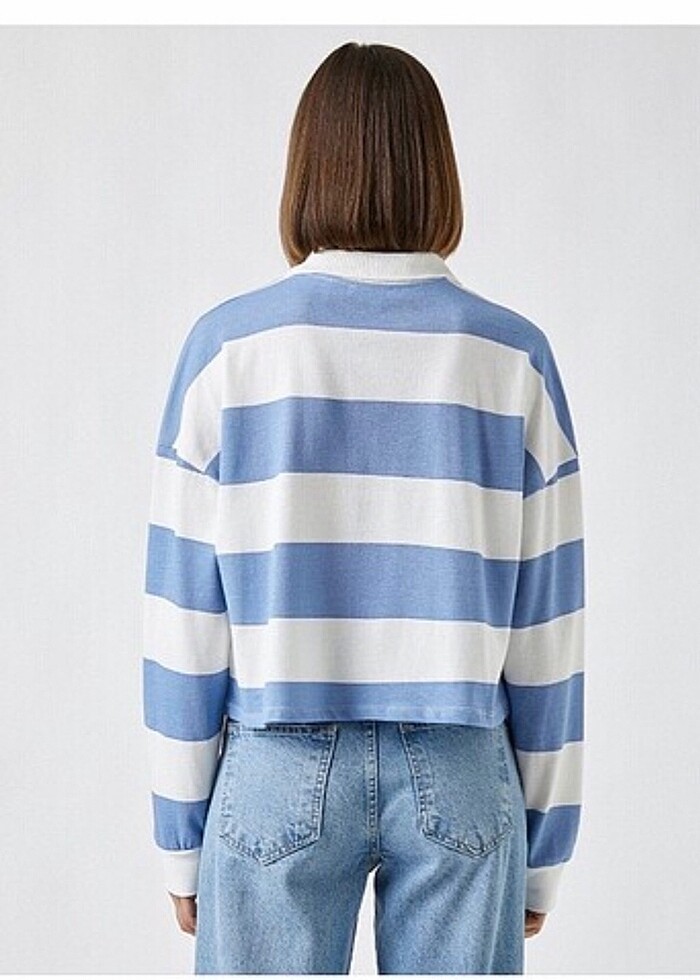 Çizgili sweatshirt - Görsel 2