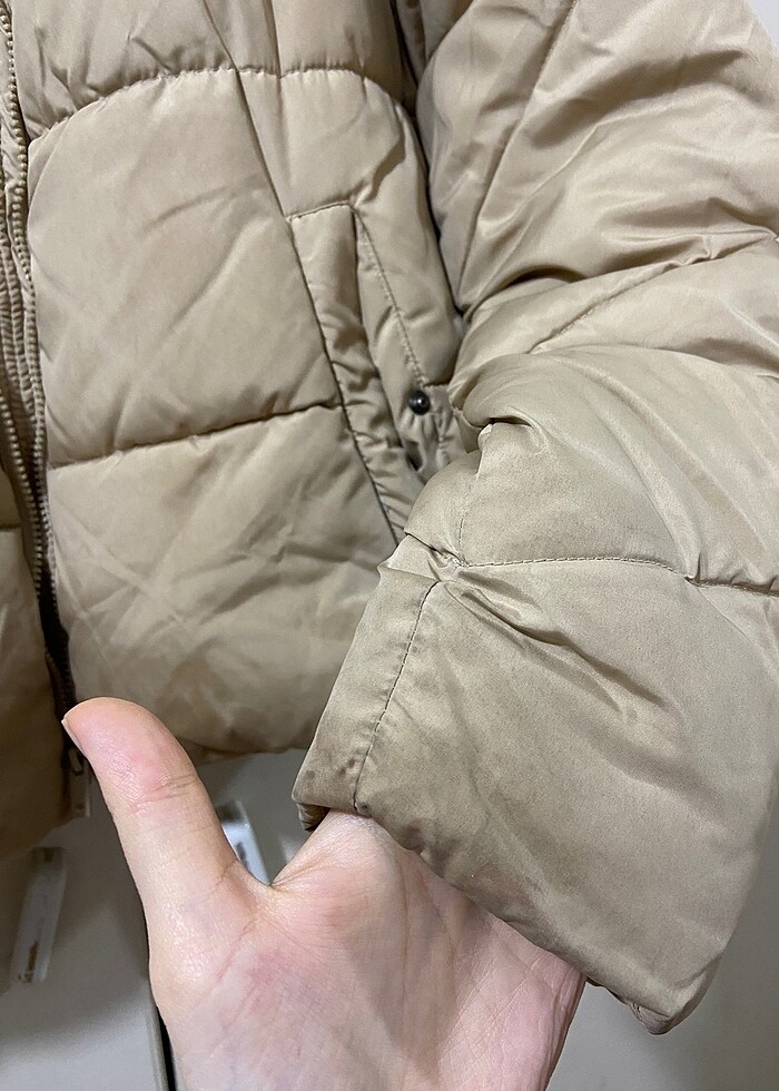 Krem renkli mont - Görsel 5