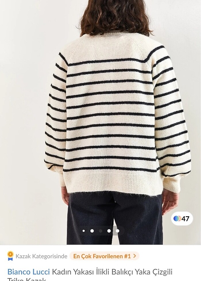 Çizgili kazak - Görsel 2