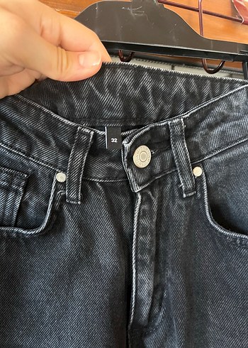 Trendyol & Milla Gri Bol Kesim Midi Denim Kadın Pantolon