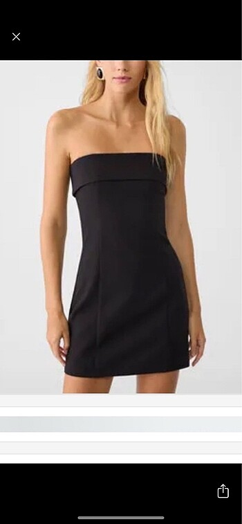 Stradivarius straplez elbise