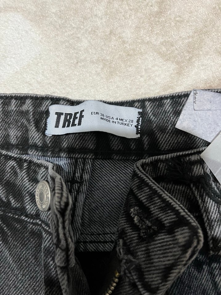 Kadın Çok Renkli Batik Desenli Kemerli Jean - Görsel 2