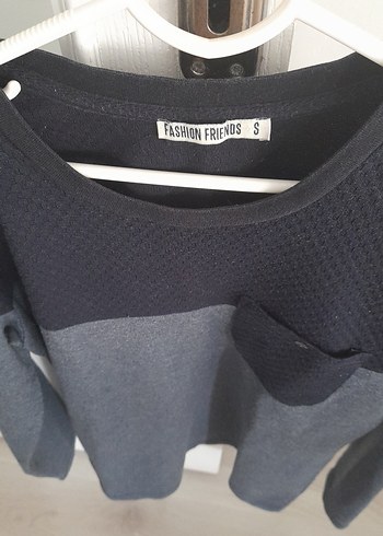 BSL FASHION Gri Erkek Triko Sweatshirt