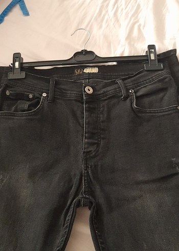 Erkek Siyah Regular Fit Denim Jean - Görsel 3