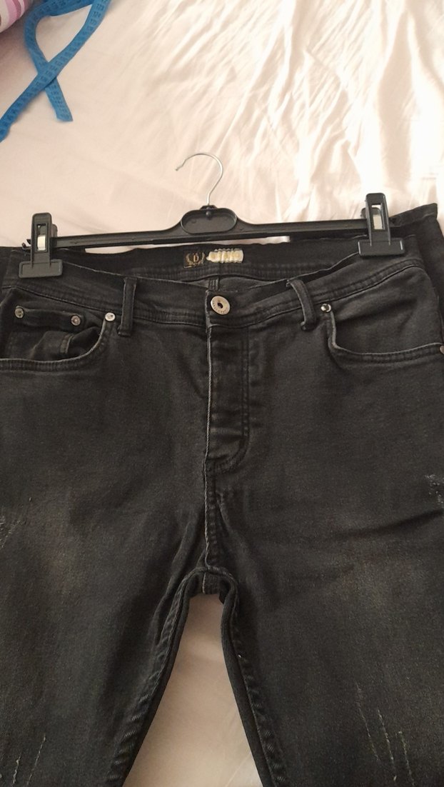 Erkek Siyah Regular Fit Denim Jean - Görsel 3