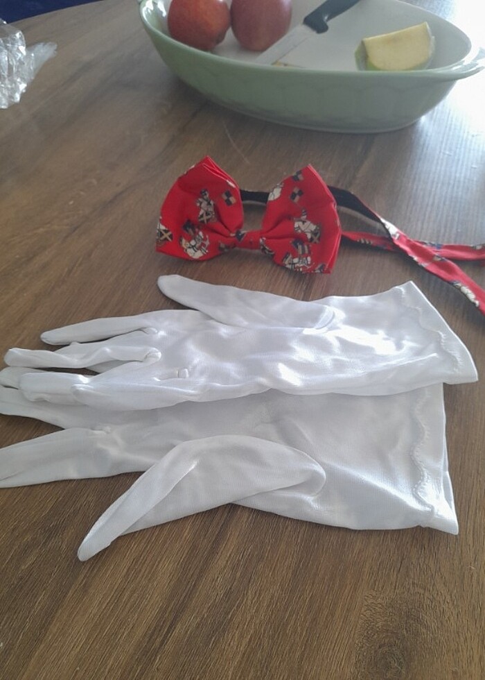 Çocuk eldiven ve papyon - Görsel 2