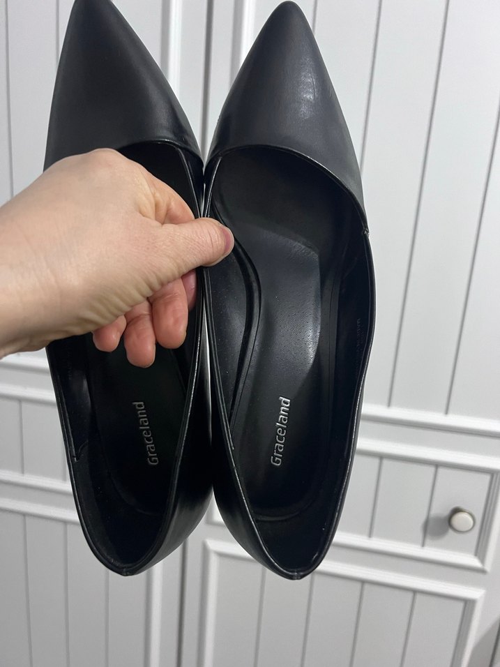 Siyah Stiletto Topuklu Kadın Ayakkabı - Görsel 4