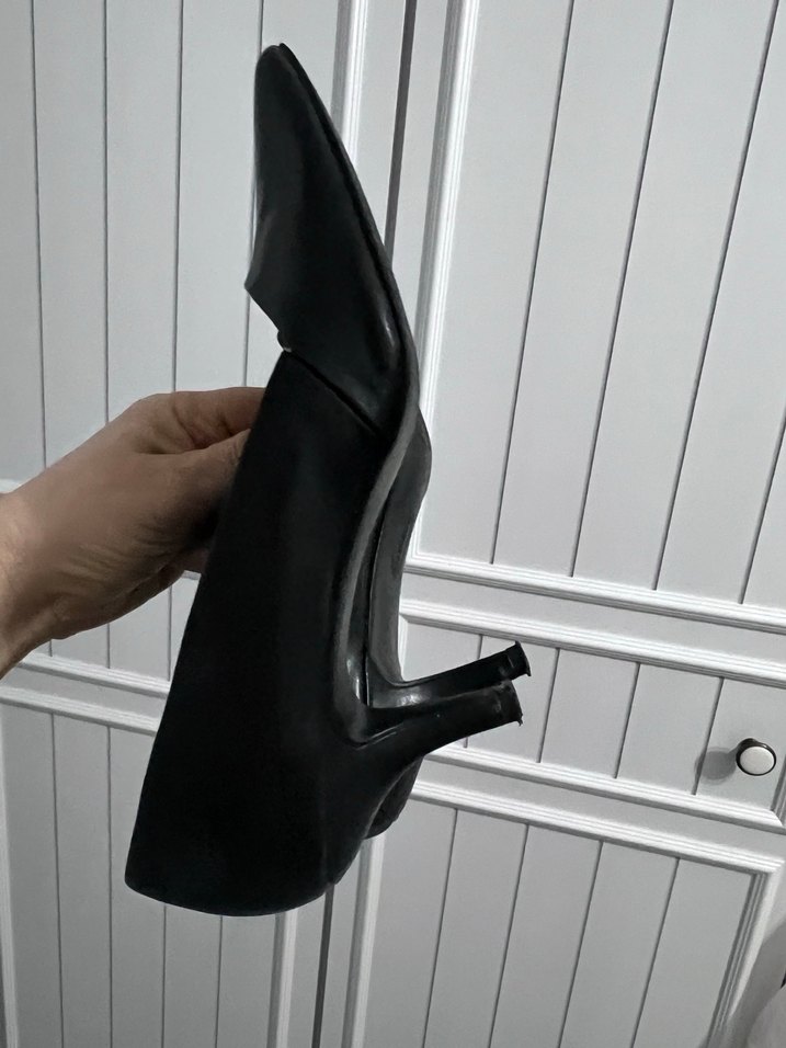 Siyah Stiletto Topuklu Kadın Ayakkabı - Görsel 3