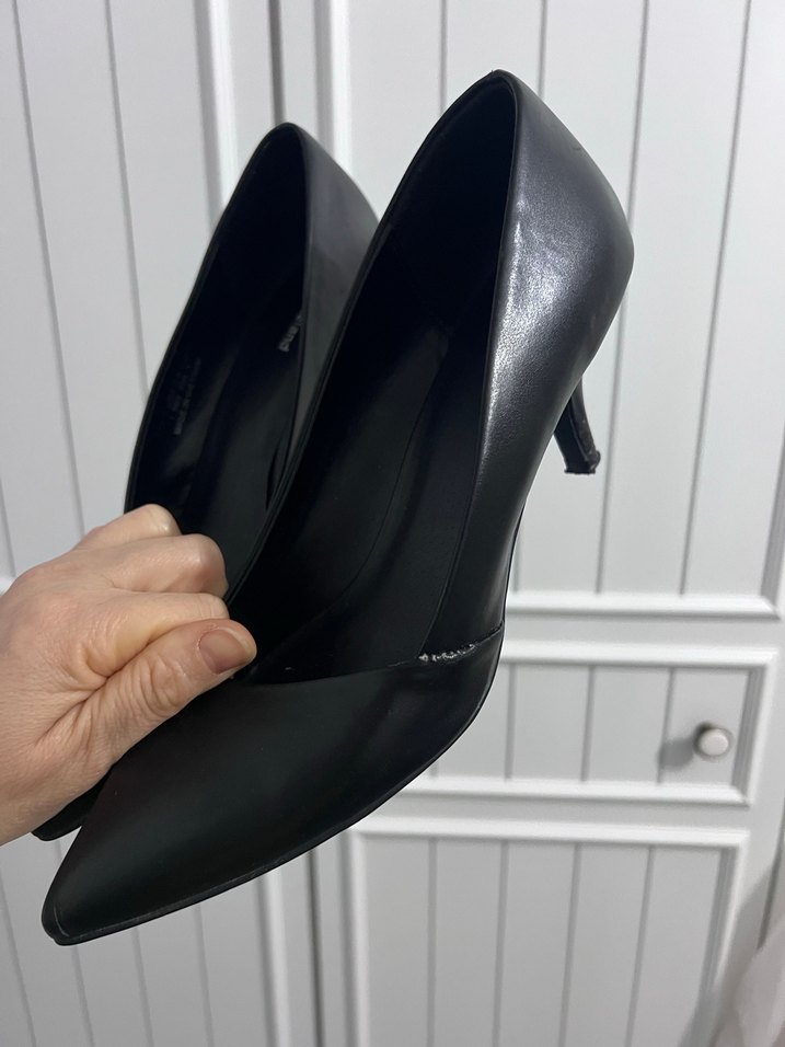 Siyah Stiletto Topuklu Kadın Ayakkabı - Görsel 2