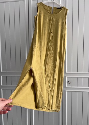 Kadın Haki kolsuz Salaş Elbise - Görsel 3