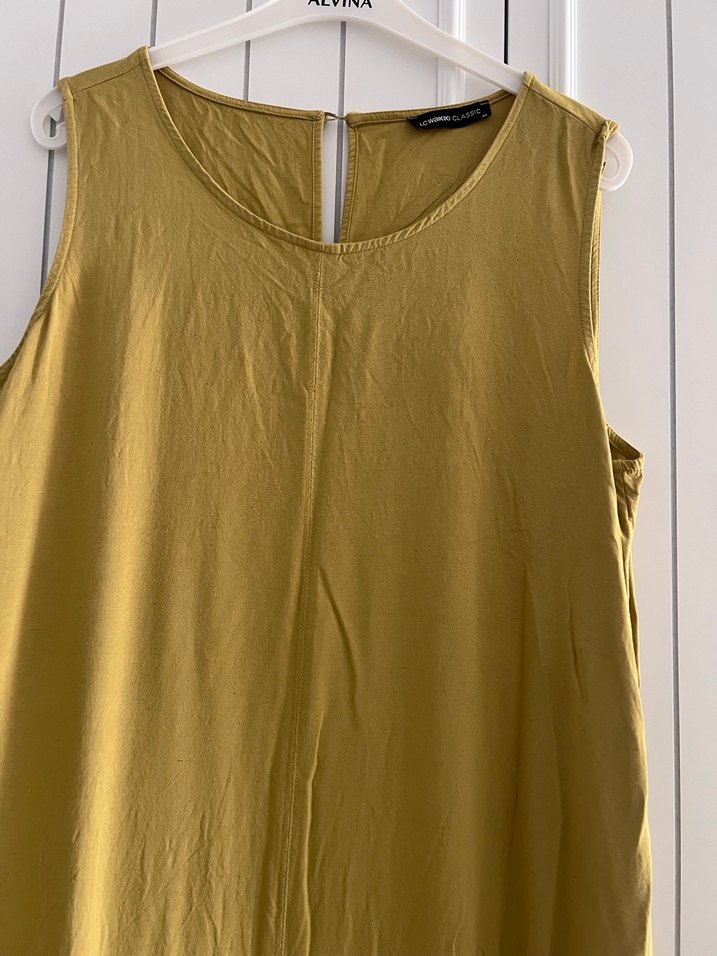 Kadın Haki kolsuz Salaş Elbise - Görsel 2