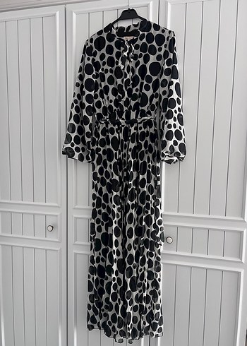 Piliseli şifon elbise - Görsel 2