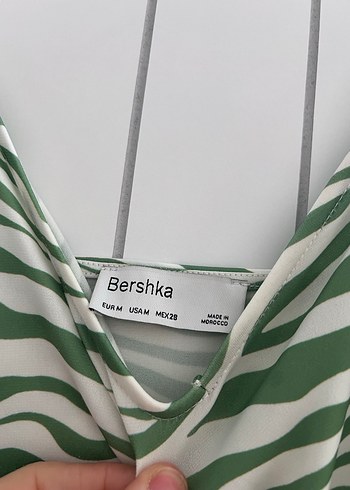 Zebra Desenli Yeşil Uzun Drapeli Elbise - Görsel 4