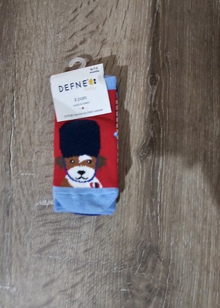 3lü erkek bebek çorabı 6_12ay - Görsel 2