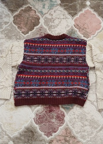 Zara Çok Renkli Bohem Örgü Kadın Kazak