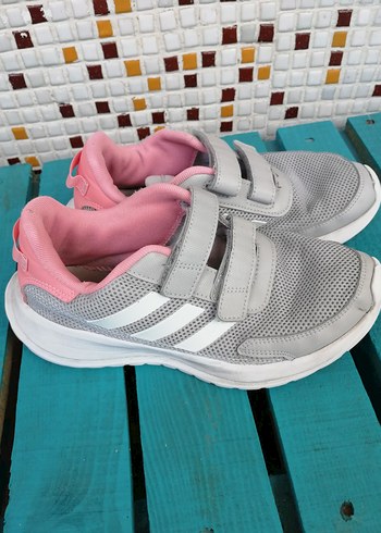 Adidas Kız Çocuk Gri-Pembe adidas Spor Ayakkabı