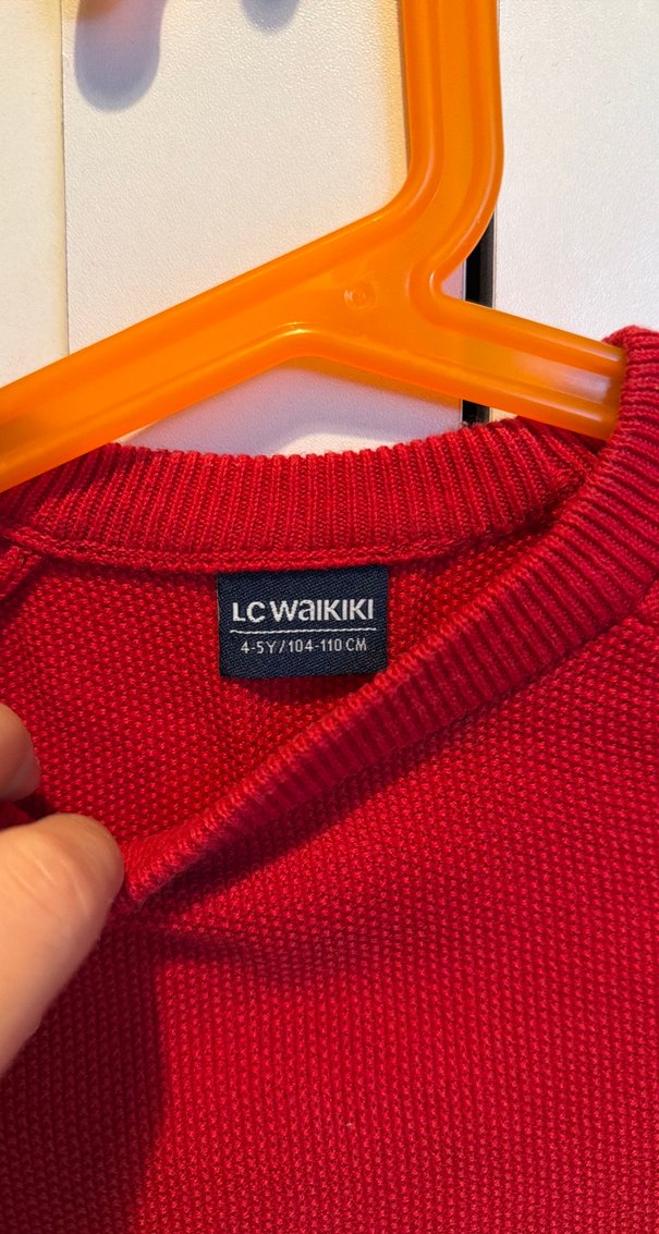 Erkek Çocuk Kırmızı Triko Kazak - Görsel 5