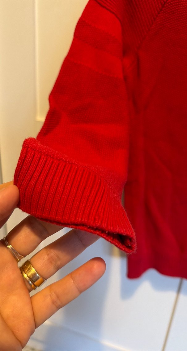 Erkek Çocuk Kırmızı Triko Kazak - Görsel 3