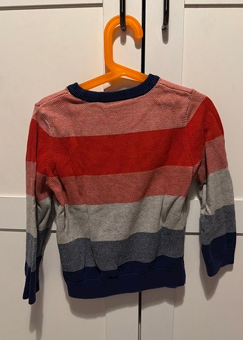 Çizgili Erkek Çocuk Triko Kazak - Görsel 4