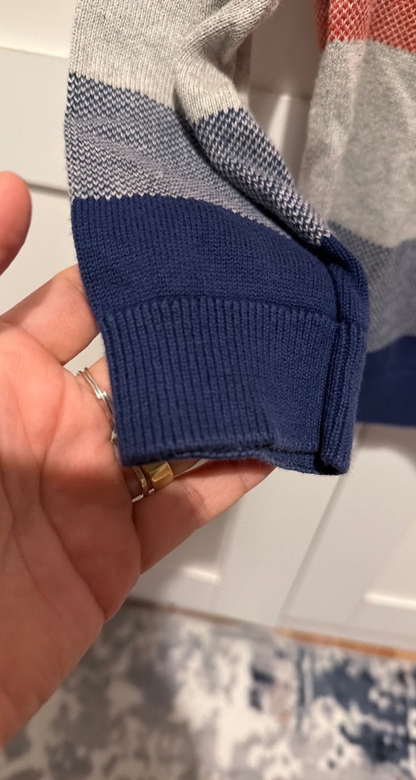 Çizgili Erkek Çocuk Triko Kazak - Görsel 2