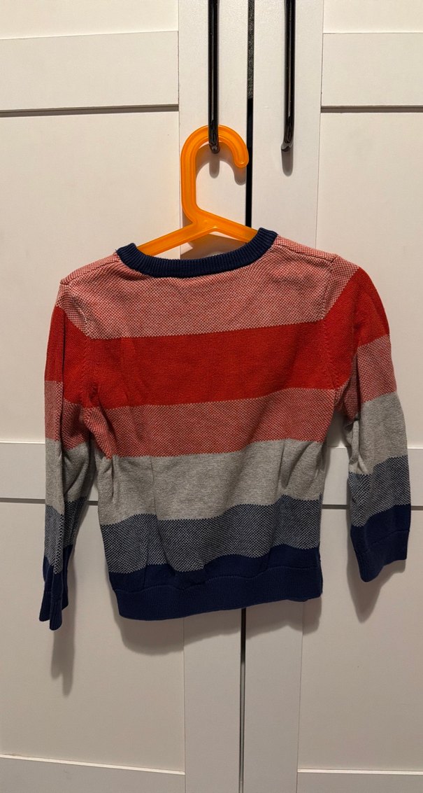 Çizgili Erkek Çocuk Triko Kazak - Görsel 4