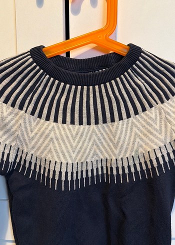 Gri Örgü Kadın Kazak, Bisiklet Yaka, Uzun Kollu - Görsel 2