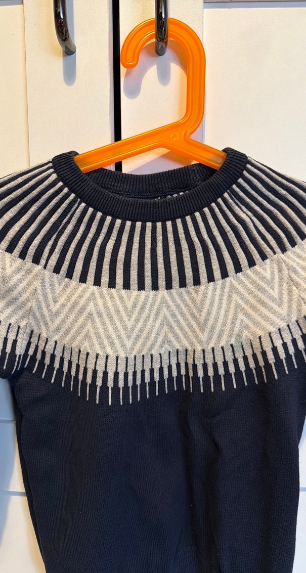 Gri Örgü Kadın Kazak, Bisiklet Yaka, Uzun Kollu - Görsel 2