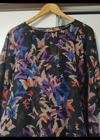 Bohem Tarz Çok Renkli Uzun Kesim Tunik - Görsel 6