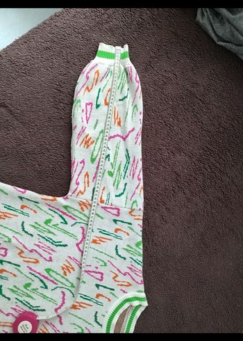 Renkli Batik Desenli Kadın Triko Kazak - Görsel 4