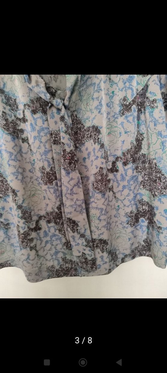 Gri Bağlama Desenli Kısa Kollu Gömlek - Görsel 3