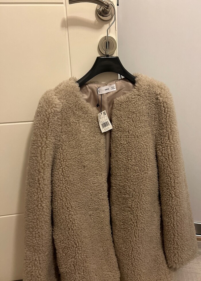 Mango suni koyun yünlü palto - Görsel 3