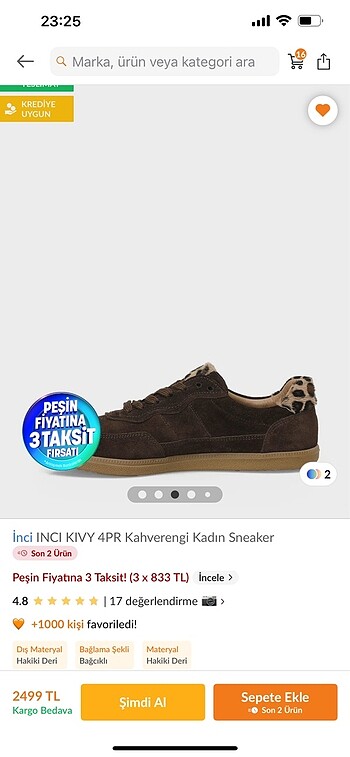 38 Beden kahverengi Renk Kahve rengi leopar kadın sneaker