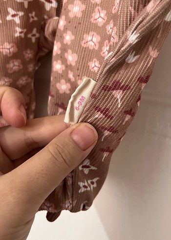 Kız Bebek Düğmeli Kahverengi Tulumu - Görsel 2