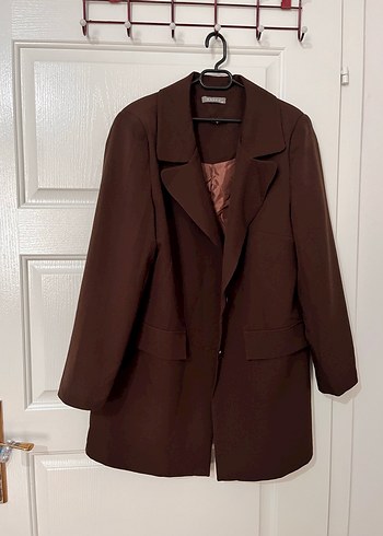 Kahverengi Kadın Ofis Blazeri - Görsel 3