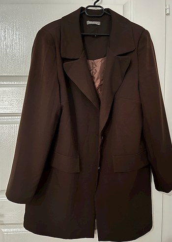 Kahverengi Kadın Ofis Blazeri - Görsel 2