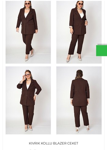 Kahverengi Kadın Ofis Blazeri - Görsel 5