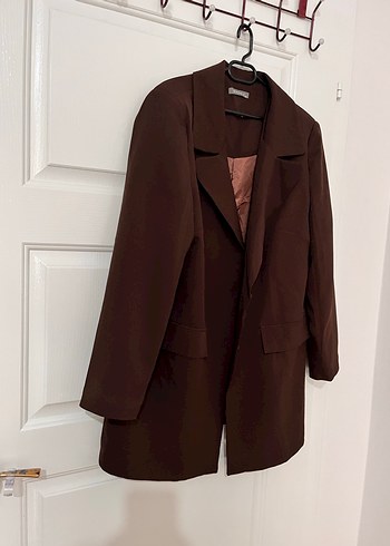 Kahverengi Kadın Ofis Blazeri - Görsel 4