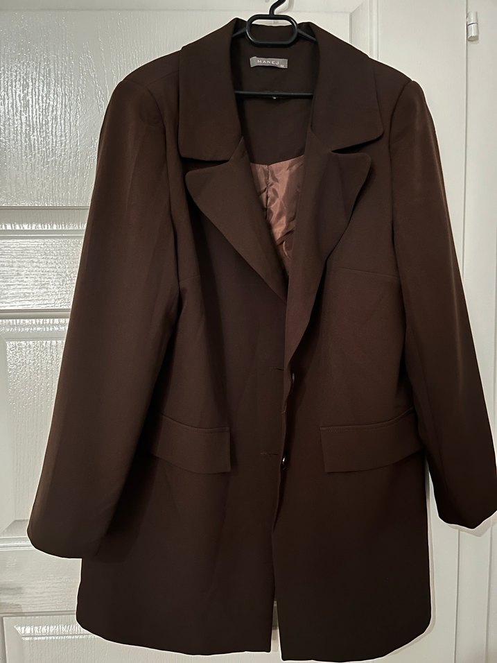 Kahverengi Kadın Ofis Blazeri - Görsel 2