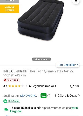 Diğer İntex Tek Kişilik Şişme Yatak